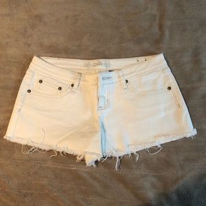 White  cut-off denim shorts - like new worn once